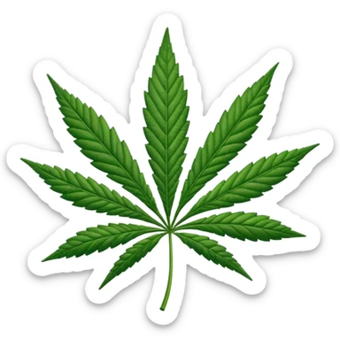 Marijuana leaf sticker