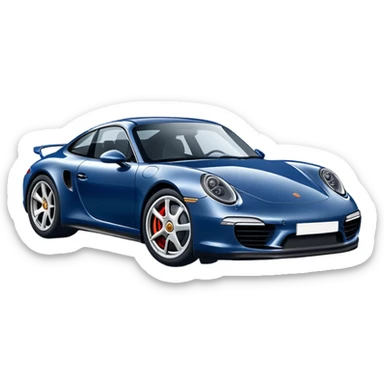 Navy blue porsche  sticker