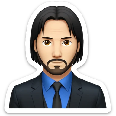 Masculinity John wick emoji size 100x100 pixel sticker