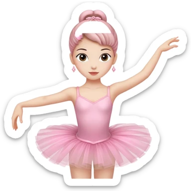 Make a ballerina Nutcracker pink sticker