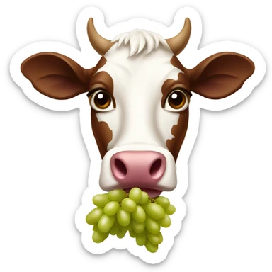 Grapes cow sticker