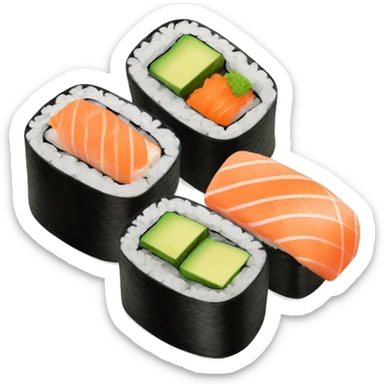 Sushi maki saumon avocat sticker