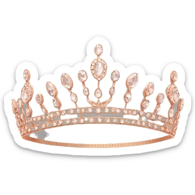 Rose gold tiara  sticker