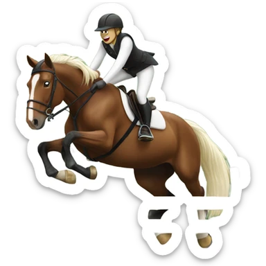Horse Jumping with rider sticker