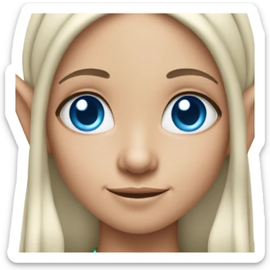 Elf ear girl with blue eyes  sticker