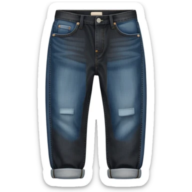 black baggy Denim Jeans sticker