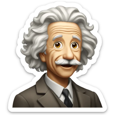 Einstein con la lengua afuera sticker