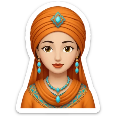 woman in moroccan culture style sticker