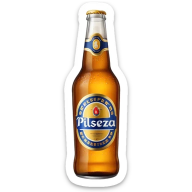 cerveza pilsener botella sticker