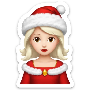 girl in christmas clothes sticker
