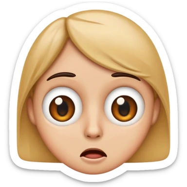 Emoji that looks weirded out sticker