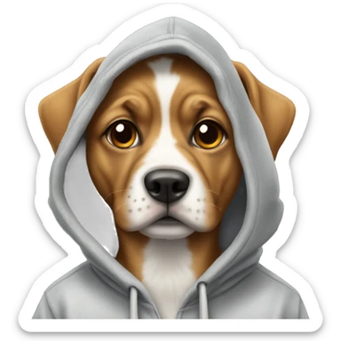 Dog emoji with a hoodie sticker