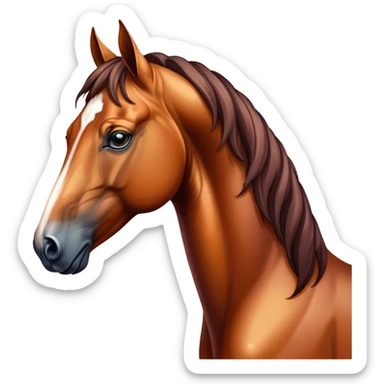 beautiful majestic  horse closeup portrait sticker