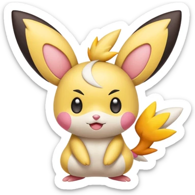 Emolga-Pichu-Victini-Kirby-fusion sticker