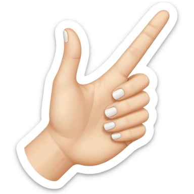 Solid White color Shh finger and hand emoji sticker