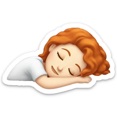 redhead girl sleeping sticker