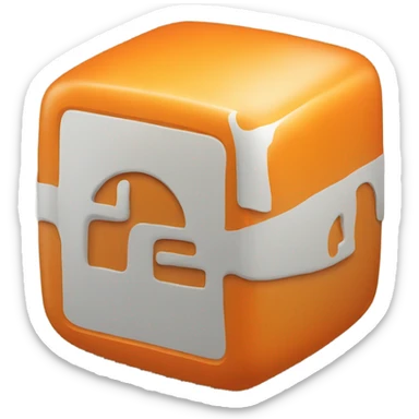 Orange box  sticker