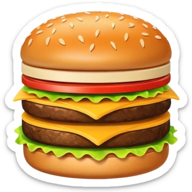 hamburger 2d art style icon sticker
