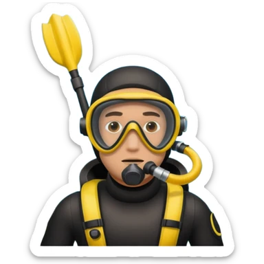 Underwater man sticker