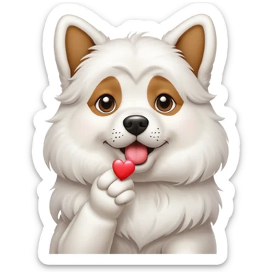 Dog blowing kisses sticker