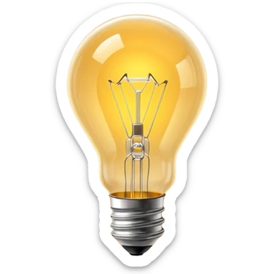 create a light-bulb that illustrates an "idea" sticker