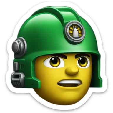 Space marine 40k green color sticker