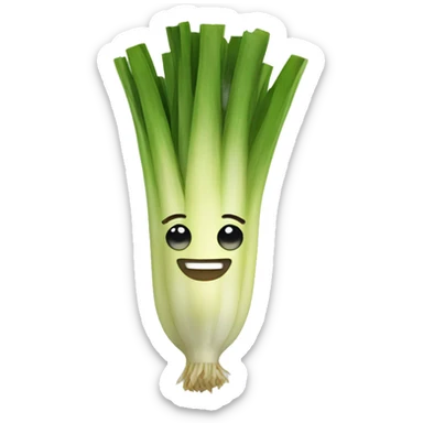 Leek smile sticker