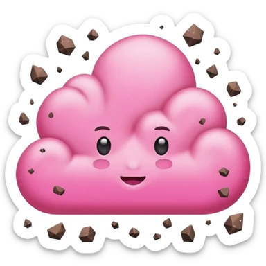 pink Dust and debris sticker