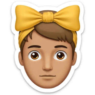 man with head bow  sticker