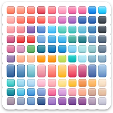 digital color swatches, graphic design style sticker