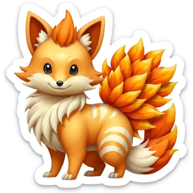 Sandshrew-Ninetails-Fennekin-Vulpix-fusion sticker