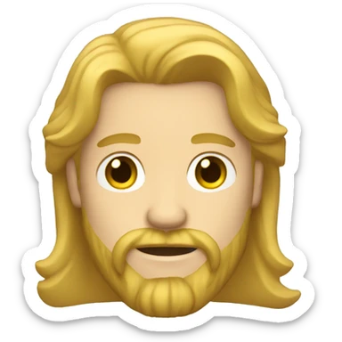 Bearded Blonde man with long hair sticker