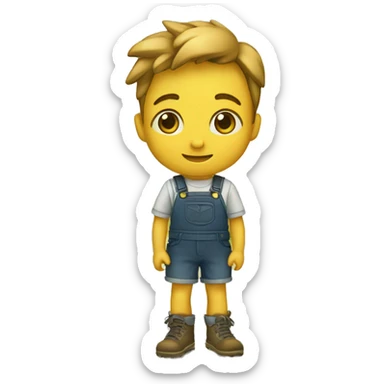 jeune avec la calvitie sticker