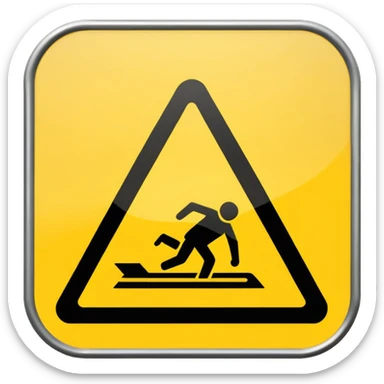 slippery road sign sticker