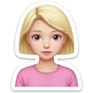 Film student Blonde girl pink sticker