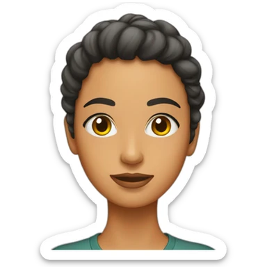 nuria pelo naranja sticker