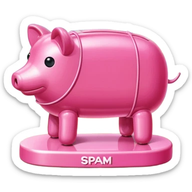  SPAM meat jeff koons style sculpture art french landscape  sticker