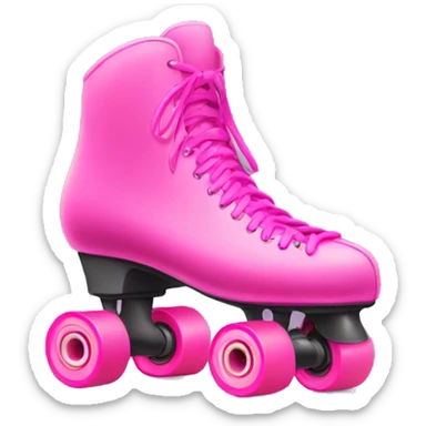 Pink roller skate with hot pink laces  sticker