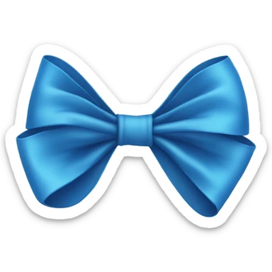 Blue bow sticker