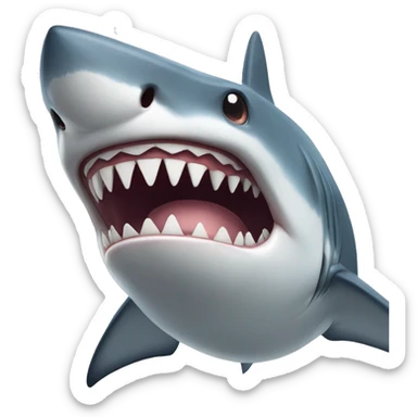 shark with no teeth sticker