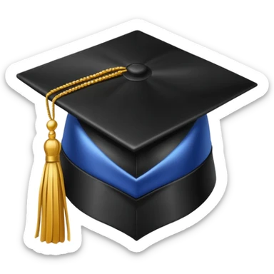 black grad cap sticker