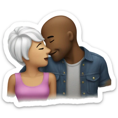 Bisous entre 2 personnes  sticker