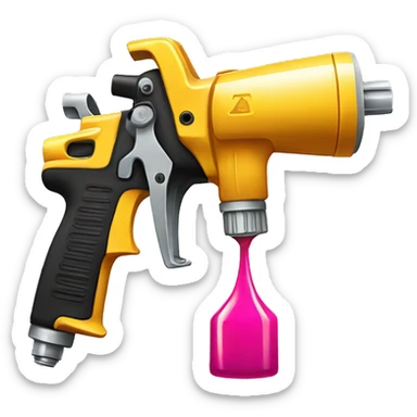 Spray paint gun sticker