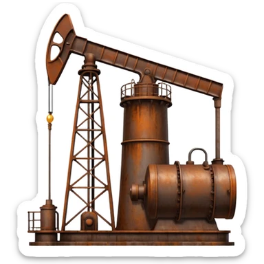 oil pumping station steel  sticker