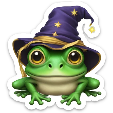 Wizard frog sticker