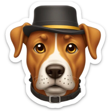 This is fine fire dog with hat sticker