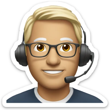 Coach with headset  sticker