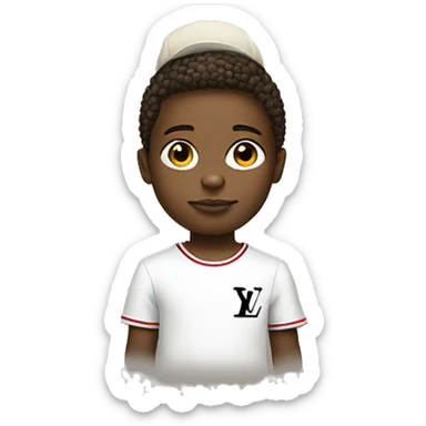 kid white skin with louis vuitton ball sticker