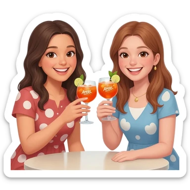 Aperol Spritz 2 girls sticker