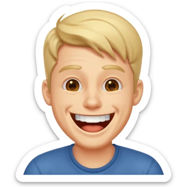 guy laughing hard sticker